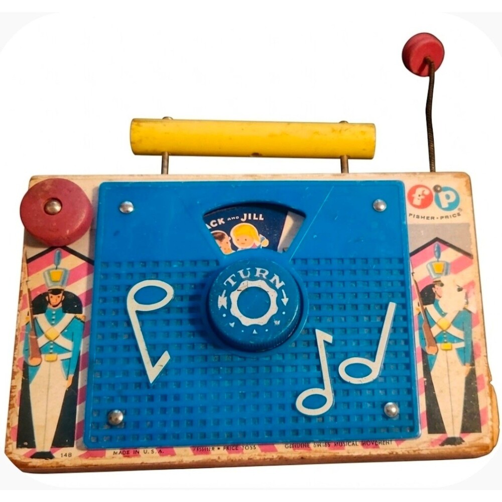 Vintage Fisher-Price Jack 'n Jill TV-Radio 1967 | Swiss Movement Musical Toy